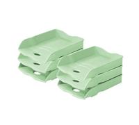 HAN Re-LOOP 10298-805 Lot de 6 corbeilles à courrier 100 % recyclé Vert pastel