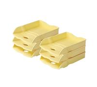 HAN Re-Loop 10298-815 Lot de 6 corbeilles à courrier 100% recyclées Jaune Pastel