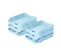 HAN Re-LOOP 10298-884 Lot de 6 corbeilles à courrier 100 % recy s Bleu pastel