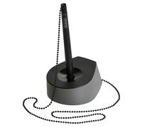 HAN Salsa 1770-39 Porte-stylo à bille élégant avec chaîne en métal robuste pour un bureau organisé moderne Noir/gris foncé