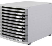 HAN Schubfächer DIN A4 DIN B4 DIN C4 1510-0-19 Caisson à tiroirs gris clair DIN A4, DIN B4, DIN C4 Nombre de tiroirs: 10