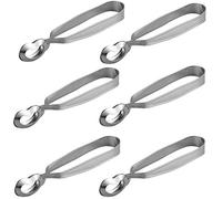 HAN SHENG Lot de 6 pinces à escarpins en acier inoxydable, outils professionnels de cueillette d'escargots/fruits de mer pour restaurant, cuisine et service
