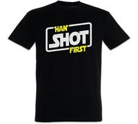 Han Shot First Men T-Shirt Casual Graphic Tops Black M