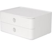 HAN Boîte de rangement SMART-BOX ALLISON compacte 2 tiroirs ultra brillante blanc 1120-12