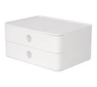 HAN Boîte de rangement SMART-BOX ALLISON compacte 2 tiroirs ultra brillante blanc 1120-12