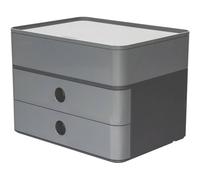 HAN Caisson à tiroirs SMART-BOX PLUS ALLISON 1100-19 – Noir/Gris/Blanc, 2 tiroirs