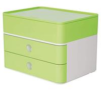 HAN SMART-BOX PLUS ALLISON - boîte de rangement design compacte avec 2 tiroirs et un organiseur avec couvercle, vert lime, 1100-80