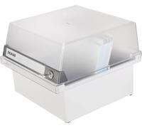 HAN 965-S-631, boîte à fiches Collection spéciale A5 horiz., design innovant et attrayant, pour 800 fiches, avec serrure, couvercle amovible et étiquette d'indexation grand format, gris clair translucide