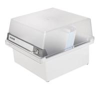 HAN 965-S-631, boîte à fiches Collection spéciale A5 horiz., design innovant et attrayant, pour 800 fiches, avec serrure, couvercle amovible et étiquette d'indexation grand format, gris clair translucide