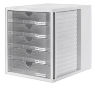 HAN Caisson à tiroirs Systembox 1450-63 gris DIN A4 DIN C4 5 tiroirs