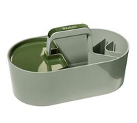 HAN Toolbox LOFT 1200-41 Panier en plastique avec poignée, 4 compartiments, panier de bureau, panier de nettoyage, panier de bricolage, rangement pour ustensiles, vert clair