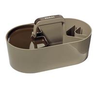 HAN Toolbox LOFT 1200-43 Panier en plastique avec poignée, 4 compartiments, panier de nettoyage, panier de bricolage, rangement pour ustensiles, marron clair