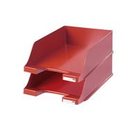 Han vaschetta portacorrispondenza, Extra Alto, Moderno, elegante, Trasparente E LUCIDA Rot, 2 Pezzi