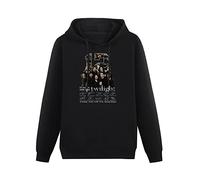 HAN XIANYAN 12 Years of 2008 2020 Twilight Movie Thank You for The Men Black Cotton Hoodies Print Unisex Sweatshirts L