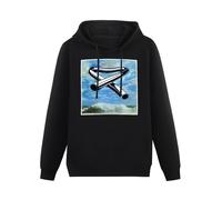 HAN XIANYAN 1980'S Pop Legend Mike Oldfield Tubular Bells Men Black Cotton Hoodies Print Unisex Sweatshirts 3XL