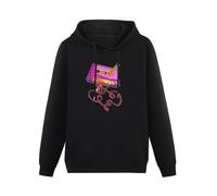 HAN XIANYAN 80S Cassette Tape Pencil 1980S Retro Vintage Throwback Music Men Black Cotton Hoodies Print Unisex Sweatshirts 3XL