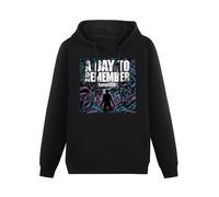 HAN XIANYAN A Day to Remember Homesick Men Black Cotton Hoodies Print Unisex Sweatshirts XXL