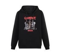 HAN XIANYAN Gorefest Mindloss 1991 Death Pestilence Thrower Asphyx Men Black Cotton Hoodies Print Unisex Sweatshirts XL