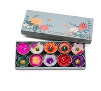 Hana Blossom - Lot de 10 Bougies Plates parfumées
