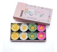 Hana Blossom Lot de 8 bougies chauffe-plat parfumées faites à la main en forme de fleur d'onagre Couleurs assorties