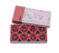 Hana Blossom Tasse Parrafin Cire Parfumée Fait Main, Issu du Commerce équitable Design Poppy Bougie Chauffe-Plat dans Coffret Cadeau