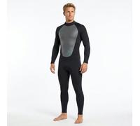 HANA Combinaison Néoprène Homme Waimea 3/2mm Intégrale | Surf, Paddle, Wakeboard | Super Stretch (Mi-Saison 15-21°C) | Zip Dorsal Facile | Gris (M)