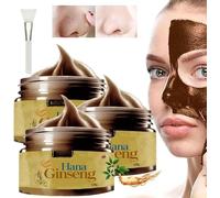 Hana Ginseng Face Mask | 2024 New Korean Hana Ginseng Peel off Face Mask | Herbal Refining Peel-Off Facial Mask,Korean Peel off Face Mask,Ginseng Mask Korean,Hana Ginseng Mask Anti Aging (3Pcs)