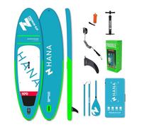 HANA Outdoors 10'0 Premium Paddle Gonflable - Pack Sup Complet - Planche Stand Up Paddle Hyper Stable & Légère - Accessoires Inclus : Pagaie, Pompe, Sac, Leash - Idéal Balade, Surf, Yoga & Kayak