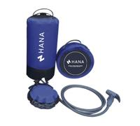 HANA Outdoors Douche Solaire Portable 11L avec Pompe à Pied et Spray Haute Pression - Douche de Campage Pressurisée, Compacte et Robuste - Idéale pour Camping, Surf, Vanlife et Nettoyage Extérieur