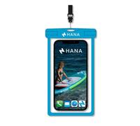 HANA Pochette de Protection Étanche IPX8 pour Smartphone jusqu'à 7 Pouces - Étui Waterproof pour Snorkeling, Kayak, Paddle, VTT - Protection Sable, Neige, Boue avec Bandoulière Réglable (Bleu)