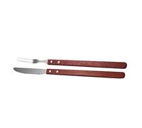 HANABASS 1 Ensemble Coffret de Ustensiles de Barbecue Acier Inoxydable avec Poignée Outils Pratiques pour Grillades Plein Air