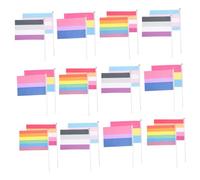 HANABASS 1 Jeu Drapeaux Miniatures Lgbt Rainbow Pour Plein Air Décoration Portable De Fierté Pour Événements Lgbtq 30 Pièces