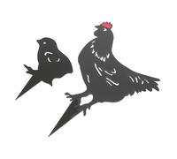 HANABASS 1 Jeu Piquets Décoratifs Acrylique pour Poules Lot de Ornements De Jardin Forme De Poulet Faciles À Installer pour Décorer Votre Pelouse Et Une Vie À Votre Espace 2 Pièces
