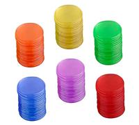 HANABASS 1 Paquet Chips de Bingo Colorés Transparent de Jetons pour Jeux de Comptage et Activités Ludiques
