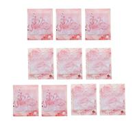 HANABASS 10 Pcs Autocollants Rose Créatifs et Simples, Papier Léger et Facile à Utiliser, Feuillets Autocollants sans Trace pour Bureau et Études