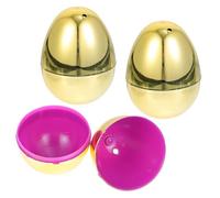 HANABASS 10 Pièces Boîte Vide pour 10 Œufs de Pâques Décoratifs en Plastique Léger, Couleur Dorée, Multi-Usages pour Décorations d'Œufs, Emballage de Bonbons, Fête de Pâques et Présents
