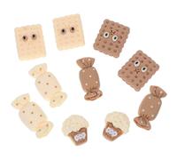 HANABASS 10 Pièces Breloques Miniatures en Résine Motif Bonbons | Surface Lisse, Couleur Vive, Embellissement Facile, pour Loisirs Créatifs, Magnets, Coiffures et Projets DIY