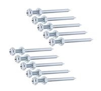 HANABASS 10 Pièces Chaussures à Crampons pour l'herbe, Pics D'aérateur de Pelouse, Pointes Métalliques Robustes 7cm, Argenté, pour Gazon et Pelouse, Jardin Extérieur, Aération du Sol,