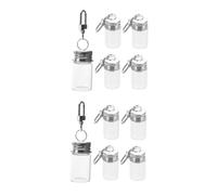 HANABASS 10 Pièces Lot de Mini Bouteilles Transparentes pour DIY Messages Porte Clés Mini Flacons pour Parfum Décorations et Souhaits Créatifs