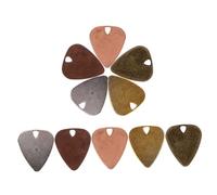 HANABASS 10 pièces Médiators Métal pour Guitare et Basse Plectres Épais avec Surface Lisse et Design Unique pour Musiciens et Apprenants