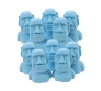 HANABASS 10 Pièces Miniatures Statues Moai pour Décoration Bonsai Accessoires DIY Tray Ornements Réalistes pour Aquarium et