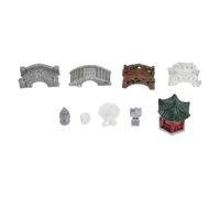HANABASS 10 Pièces Pont Miniature en Résine pour Micro Paysage de Jardin | Assorti, Scène Réaliste, pour Bonsaï et Plantes, Décoration de Table ou Cour