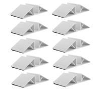 HANABASS 10 Pièces Set de Support pour Barrière Animaux Base Triangulaire Renforcée Plastique Stabilisateurs pour Portail Chien Indépendant Compatibles Clôtures Isolation Blanc