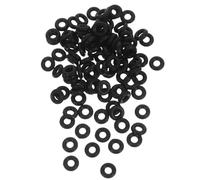 HANABASS 100 Anneaux Intercalaires en Silicone Noir 7mm pour Perles D'espacement de Bracelets, Doux Peau, 100 Pièces pour Projets de Création de Bijoux DIY