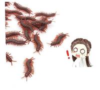 HANABASS 100 Pièces Fausses Mille PVC Réalistes Accessoires Farceurs pour Halloween et Poisson Jouets Insectes Artificiels pour Décoration Effrayante et Blagues Amusantes