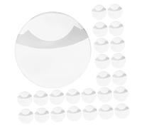 HANABASS 100pièces Pochette Badge Transparent Protection Anti-rayures pour Badges Ronds et Boutons avec Étui de Protection