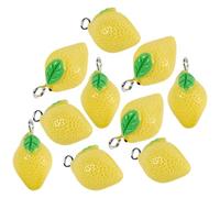 HANABASS 10pcs Breloques de Fruits en Résine Jaune, Petits Charmes Création de Bijoux Diy, pour Fête Estivale et Projets D'artisanat Créatif