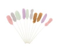 HANABASS 10pièces Baguette Jouet pour Chaton Fil Flexible Long avec Peluche Douce Simulation Proie Oiseau Jeu Interactif pour Chats Intérieur