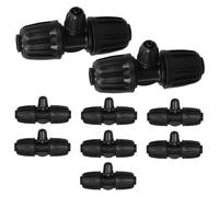 HANABASS 10pièces Raccord Cannelé pour Irrigation Goutte à Goutte Connecteur De Tuyau Anti-Chute Adaptateur Voies pour Système Arrosage