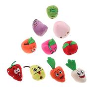 HANABASS 10pièces Set De Marionnettes à Doigts Fruits Peluche pour Garçon Fille Jouet Éducatif Interactif Histoire Et Développement du Discours Jeu Éveil Et Communication pour Garçon Fille